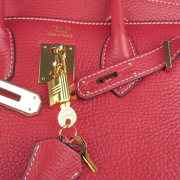 Replica Hermes Birkin 30CM Togo Leather Bag Red 6088 On Sale